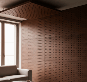 Wooden acoustic panels installation Dubai