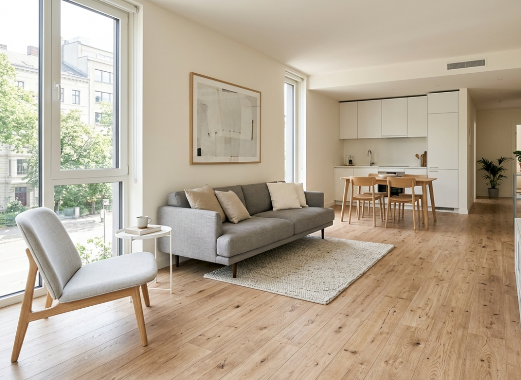 laminated wooden flooring modern apartment dubai