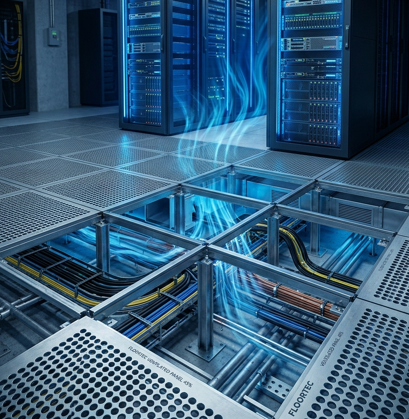 ventilated raised flooring