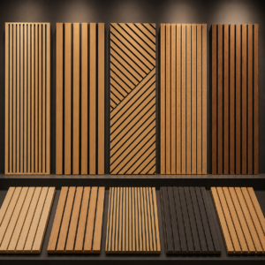 grooved wooden panels