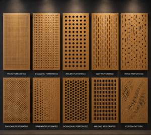 perforated wooden panels